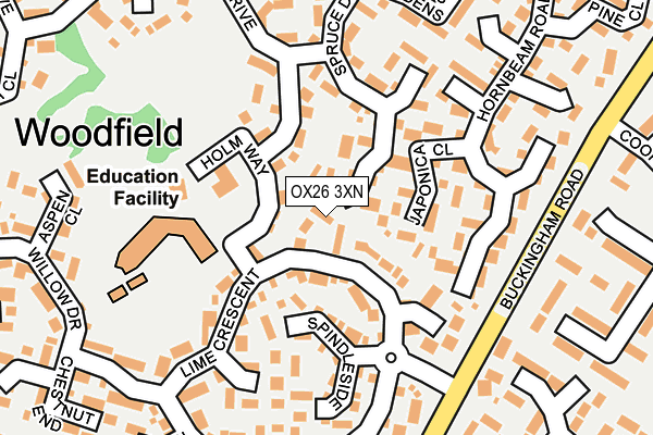 OX26 3XN map - OS OpenMap – Local (Ordnance Survey)