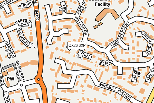 OX26 3XP map - OS OpenMap – Local (Ordnance Survey)