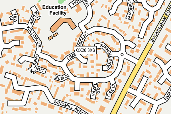 OX26 3XS map - OS OpenMap – Local (Ordnance Survey)