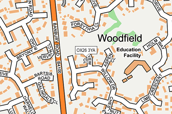 OX26 3YA map - OS OpenMap – Local (Ordnance Survey)