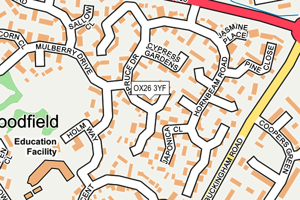 OX26 3YF map - OS OpenMap – Local (Ordnance Survey)