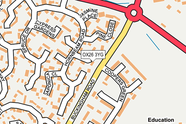 OX26 3YG map - OS OpenMap – Local (Ordnance Survey)