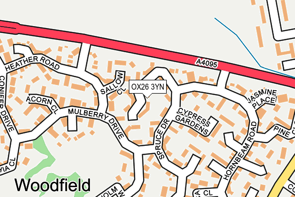 OX26 3YN map - OS OpenMap – Local (Ordnance Survey)