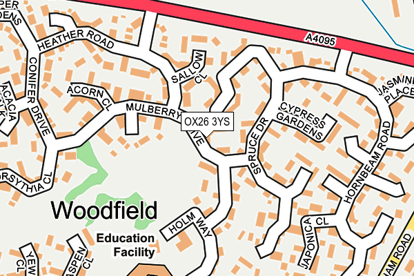 OX26 3YS map - OS OpenMap – Local (Ordnance Survey)