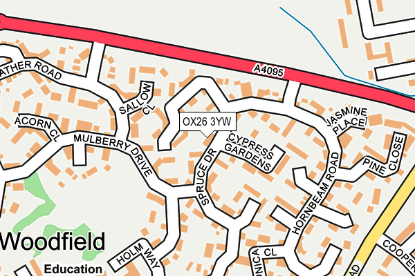 OX26 3YW map - OS OpenMap – Local (Ordnance Survey)