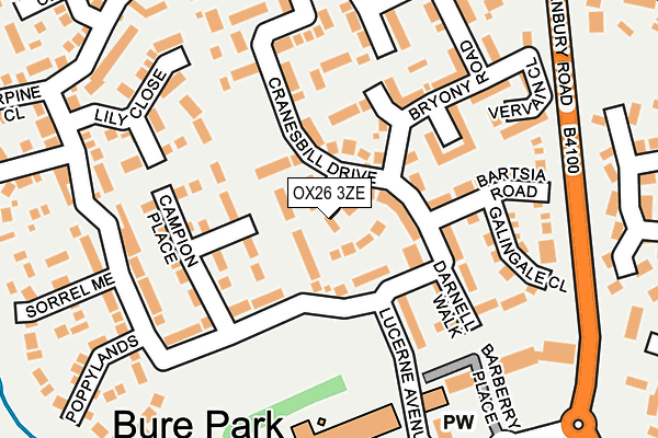 OX26 3ZE map - OS OpenMap – Local (Ordnance Survey)