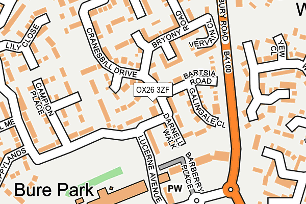 OX26 3ZF map - OS OpenMap – Local (Ordnance Survey)