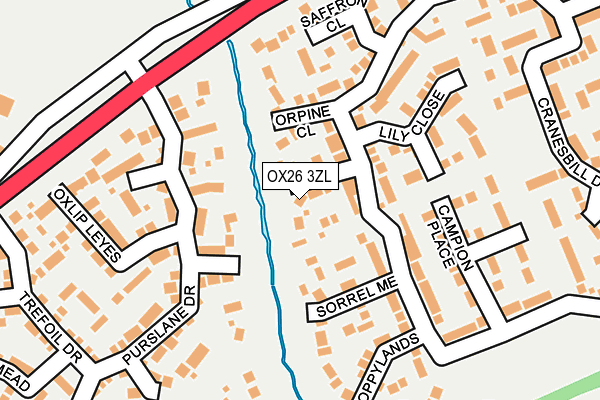 OX26 3ZL map - OS OpenMap – Local (Ordnance Survey)