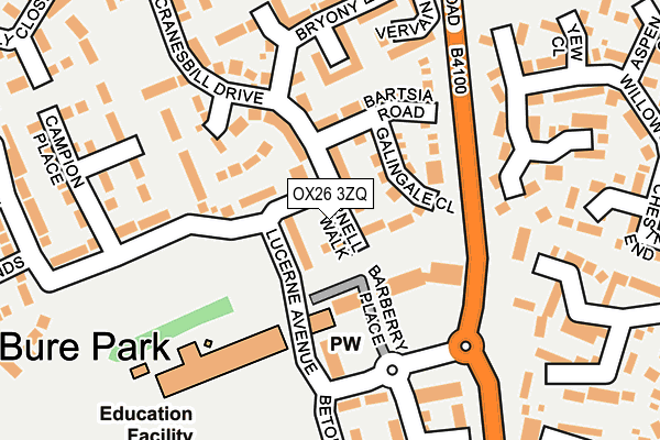 OX26 3ZQ map - OS OpenMap – Local (Ordnance Survey)