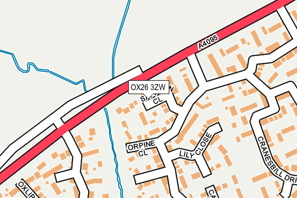 OX26 3ZW map - OS OpenMap – Local (Ordnance Survey)