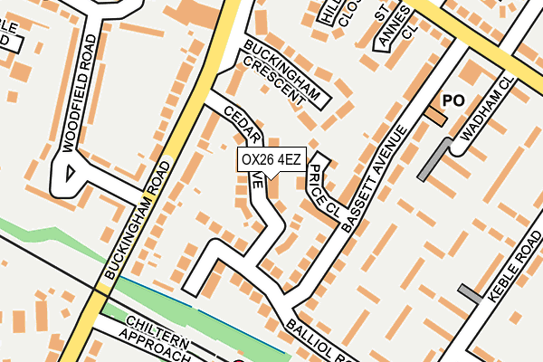 OX26 4EZ map - OS OpenMap – Local (Ordnance Survey)