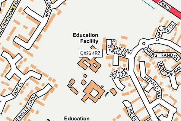OX26 4RZ map - OS OpenMap – Local (Ordnance Survey)