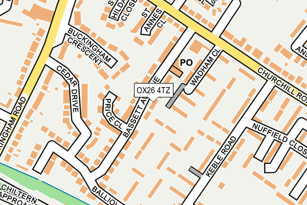 OX26 4TZ map - OS OpenMap – Local (Ordnance Survey)