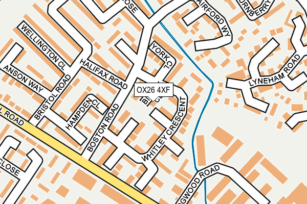 OX26 4XF map - OS OpenMap – Local (Ordnance Survey)