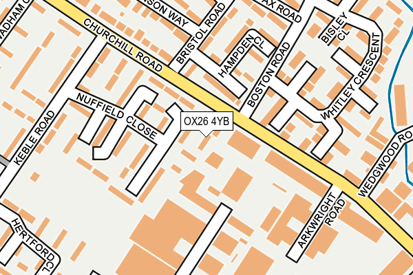 OX26 4YB map - OS OpenMap – Local (Ordnance Survey)