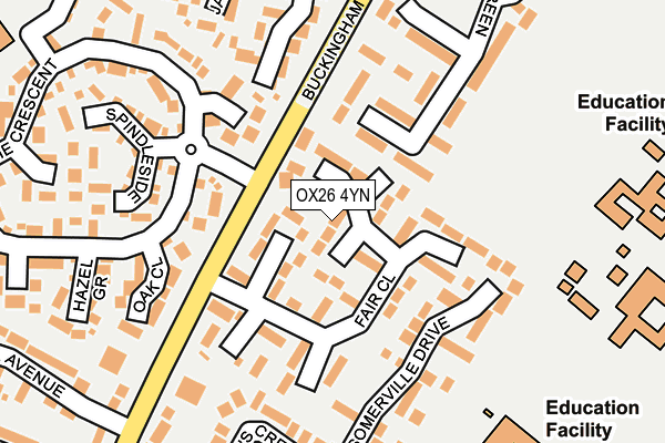 OX26 4YN map - OS OpenMap – Local (Ordnance Survey)