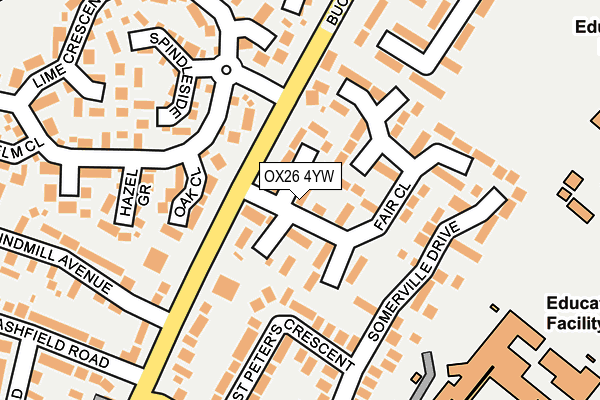 OX26 4YW map - OS OpenMap – Local (Ordnance Survey)