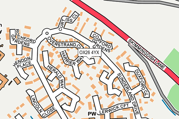 OX26 4YX map - OS OpenMap – Local (Ordnance Survey)