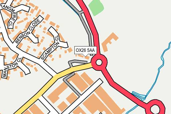 OX26 5AA map - OS OpenMap – Local (Ordnance Survey)