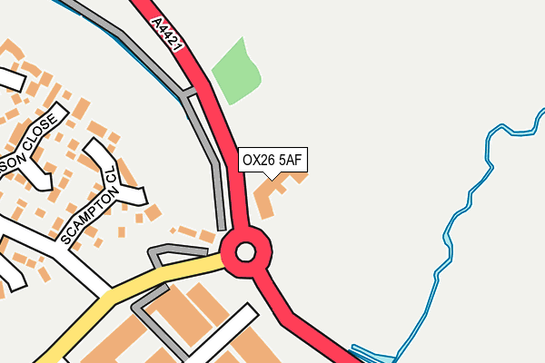 OX26 5AF map - OS OpenMap – Local (Ordnance Survey)