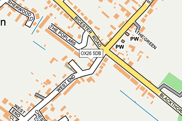 OX26 5DB map - OS OpenMap – Local (Ordnance Survey)