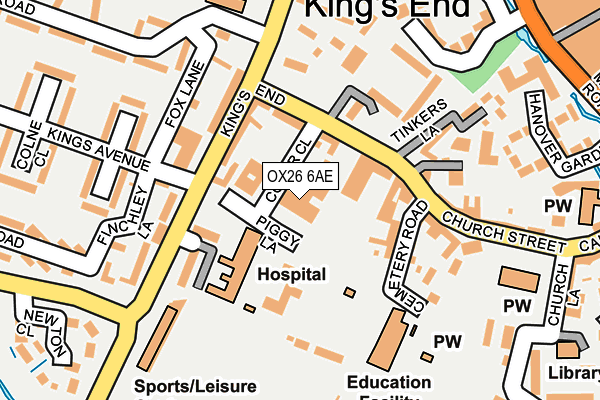 OX26 6AE map - OS OpenMap – Local (Ordnance Survey)