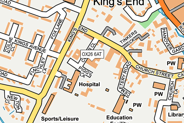 OX26 6AT map - OS OpenMap – Local (Ordnance Survey)