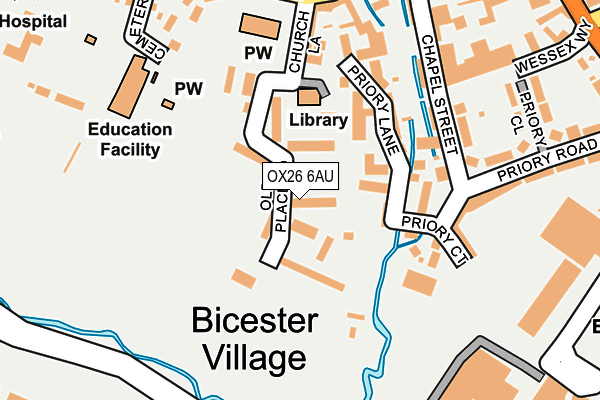 OX26 6AU map - OS OpenMap – Local (Ordnance Survey)