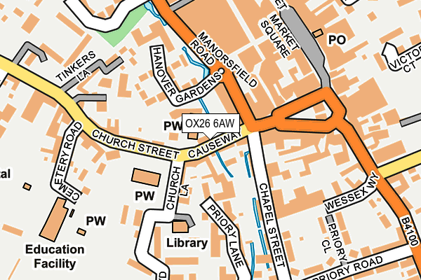 OX26 6AW map - OS OpenMap – Local (Ordnance Survey)