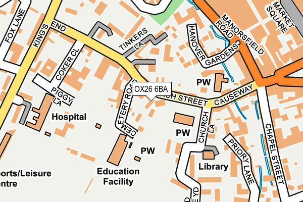 OX26 6BA map - OS OpenMap – Local (Ordnance Survey)