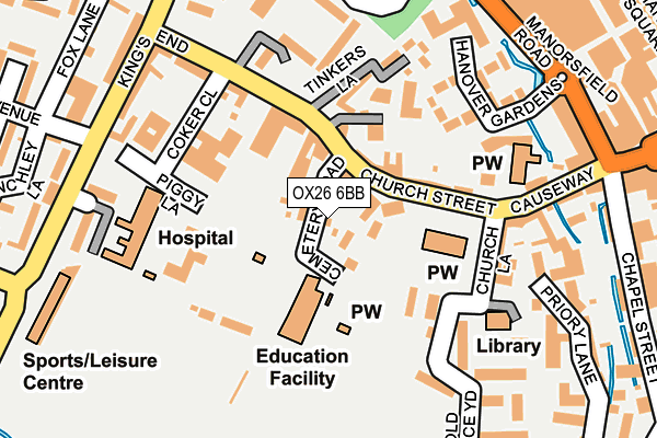 OX26 6BB map - OS OpenMap – Local (Ordnance Survey)