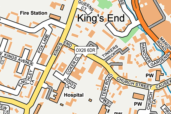 OX26 6DR map - OS OpenMap – Local (Ordnance Survey)