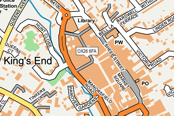 OX26 6FA map - OS OpenMap – Local (Ordnance Survey)