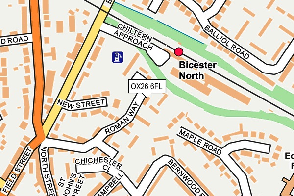 OX26 6FL map - OS OpenMap – Local (Ordnance Survey)