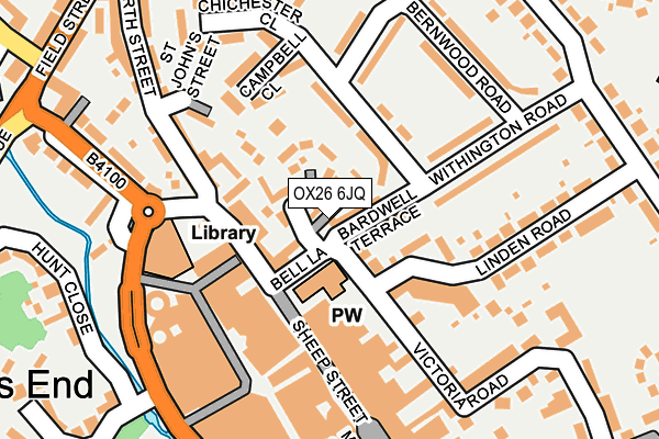 OX26 6JQ map - OS OpenMap – Local (Ordnance Survey)