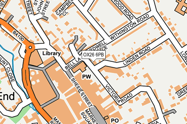 OX26 6PB map - OS OpenMap – Local (Ordnance Survey)