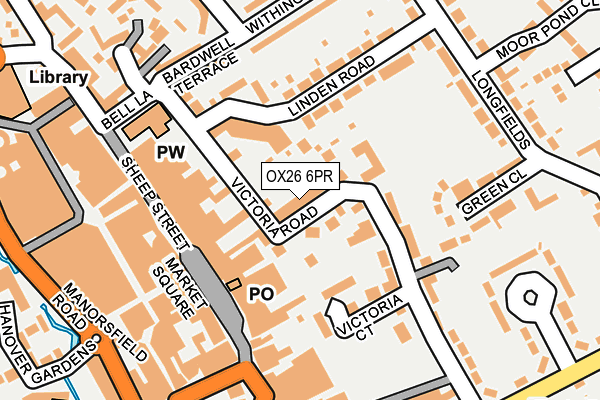 OX26 6PR map - OS OpenMap – Local (Ordnance Survey)