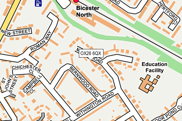 OX26 6QX map - OS OpenMap – Local (Ordnance Survey)