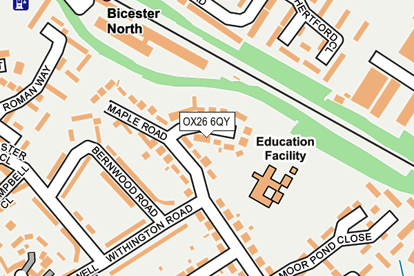 OX26 6QY map - OS OpenMap – Local (Ordnance Survey)