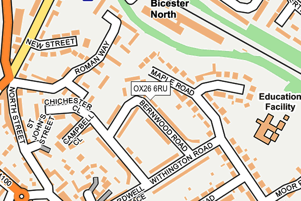 OX26 6RU map - OS OpenMap – Local (Ordnance Survey)