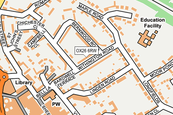 OX26 6RW map - OS OpenMap – Local (Ordnance Survey)