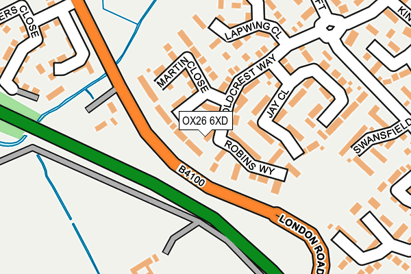 OX26 6XD map - OS OpenMap – Local (Ordnance Survey)