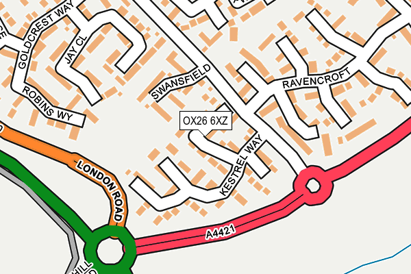OX26 6XZ map - OS OpenMap – Local (Ordnance Survey)