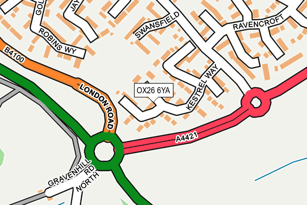 OX26 6YA map - OS OpenMap – Local (Ordnance Survey)