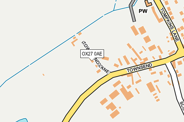 OX27 0AE map - OS OpenMap – Local (Ordnance Survey)