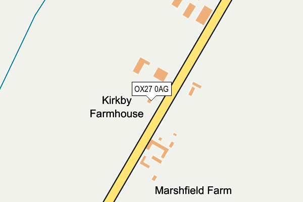 OX27 0AG map - OS OpenMap – Local (Ordnance Survey)
