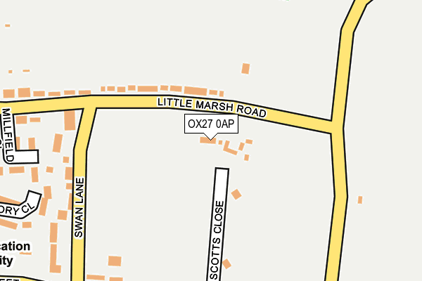 OX27 0AP map - OS OpenMap – Local (Ordnance Survey)