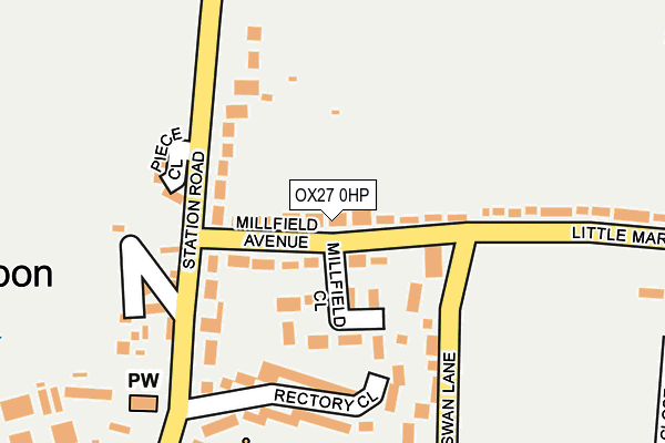 OX27 0HP map - OS OpenMap – Local (Ordnance Survey)