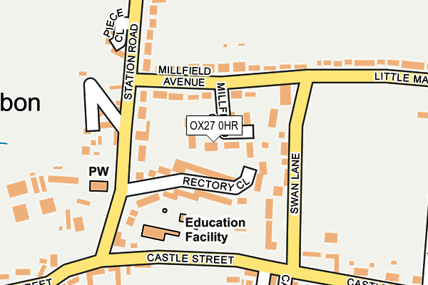 OX27 0HR map - OS OpenMap – Local (Ordnance Survey)