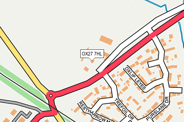 OX27 7HL map - OS OpenMap – Local (Ordnance Survey)